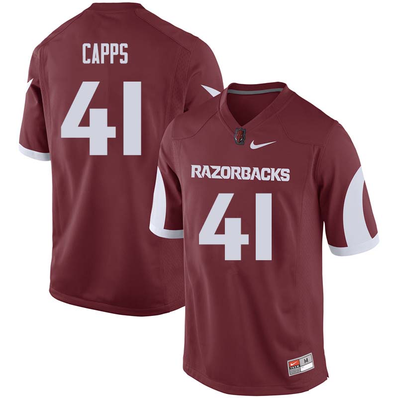 Men #41 Austin Capps Arkansas Razorback College Football Jerseys Sale-Cardinal